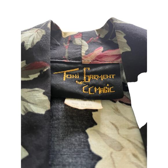 Vintage Toni Garment for CC Magic Floral 1 Button Blazer SzM - Picture 5 of 12